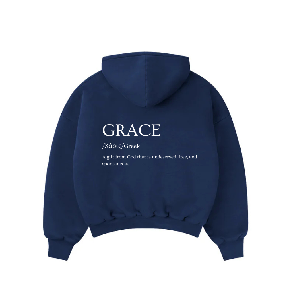 GRACE NAVY HOODIE