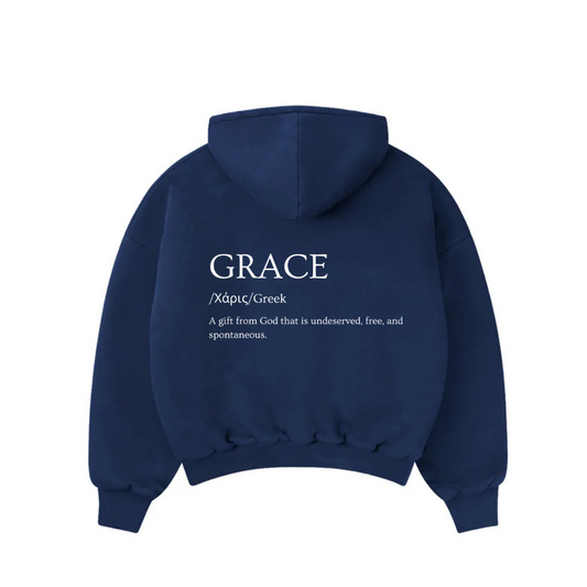 GRACE NAVY HOODIE