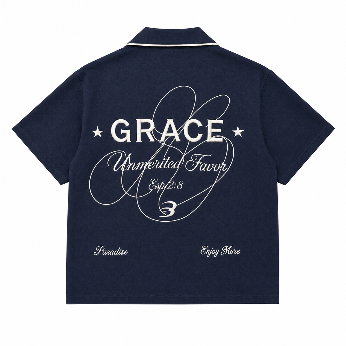 UNMERITED FAVOR SHIRT - NAVY BLUE